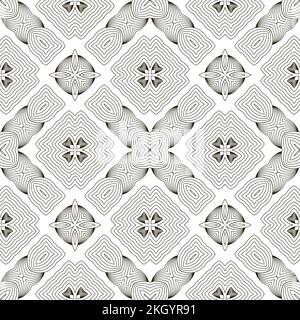 Liniensymbol Nahtloses Muster isoliert auf weißem Hintergrund Stock Vektor