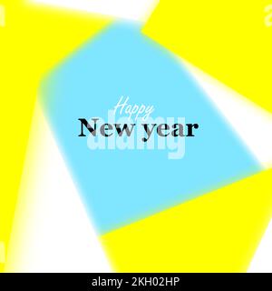 Abstraktes Konzeptdesign für das Neujahrsfestival 23, farbenfrohes Design, Bannerkonzept zur Illustration des Neujahrs, einfache Kulisse für soziale Medien Stockfoto