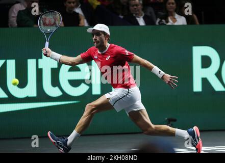 Rum Raisin, Italien. 23.. November 2022. Sport Tennis Malaga, Davis Cup, Spanien-Kroatien, Borna Coric, November 23, 2022. Foto/Felice Calabro'/Fotogramma Editorial Use Only Credit: Independent Photo Agency/Alamy Live News Stockfoto