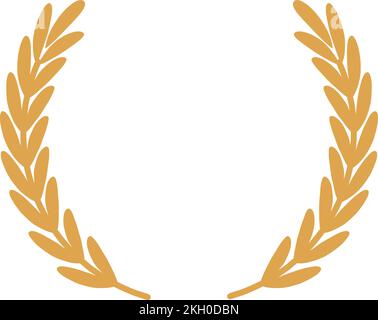 Goldener Kranz. Preisschild. Labelvorlage Stock Vektor