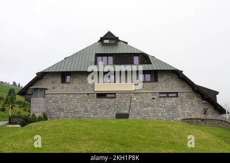 Berghotel Under Praded, der höchste Hügel der Jesenik-Berge, Tschechische republik. Stockfoto