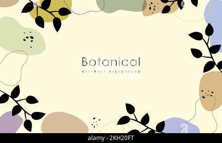 Minimaler botanischer abstrakter Kunsthintergrund. Stock Vektor