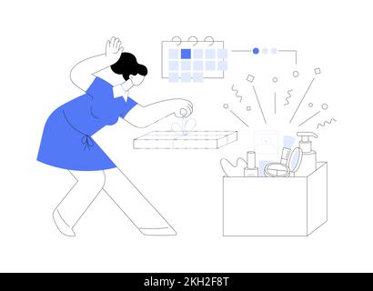 Beauty Box abstraktes Konzept Vektor Illustration. Stock Vektor