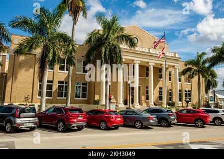 Historisches Charlotte County Courthouse, Taylor Street, Punta Gorda, Florida Stockfoto