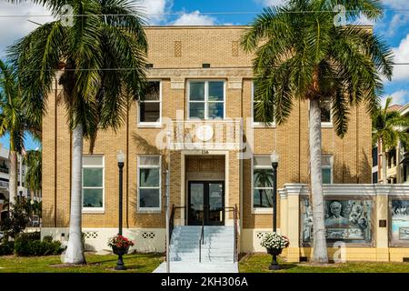 Historisches Charlotte County Courthouse, Taylor Street, Punta Gorda, Florida Stockfoto