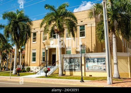 Historisches Charlotte County Courthouse, Taylor Street, Punta Gorda, Florida Stockfoto