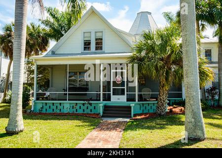 Harvey House, Retta Esplanade, Punta Gorda, Florida Stockfoto