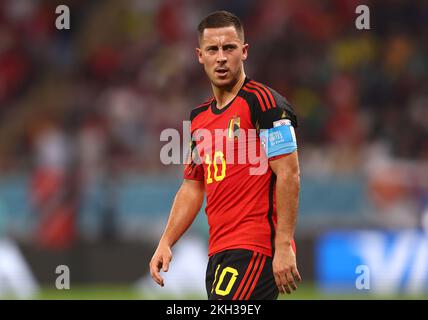 Al-Rayyan, Katar. 23.. November 2022. Eden Hazard aus Belgien während des Spiels der FIFA-Weltmeisterschaft 2022 im Ahmad bin Ali Stadium, Al Rayyan. Der Bildausdruck sollte lauten: David Klein/Sportimage Credit: Sportimage/Alamy Live News Stockfoto