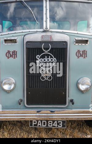 Tarrant Hinton.Dorset.Vereinigtes Königreich.August 25. 2022.Ein Seddon Diesel Mark 5 LKW aus dem Jahr 1955 ist auf der Great Dorset Steam Fair zu sehen Stockfoto