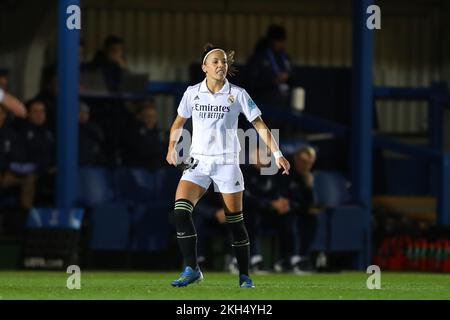 Kingston, London, Großbritannien. 23.. November 2022; Kingsmeadow, Kingston, London, England: UEFA Womens Champions League Football, Chelsea versus Real Madrid; Claudia Zornoza von Real Madrid Credit: Action Plus Sports Images/Alamy Live News Stockfoto