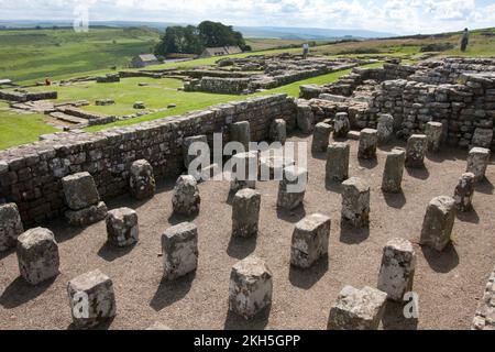 Hausmeister Römisches Fort, Hadrianswand, Northumberland Stockfoto