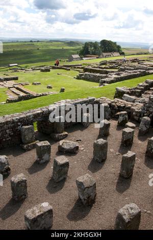 Hausmeister Römisches Fort, Hadrianswand, Northumberland Stockfoto