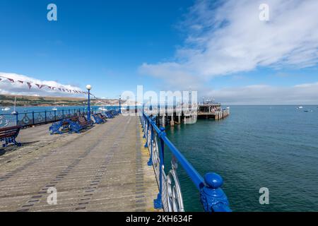 Swanage Pier in Dorset Stockfoto