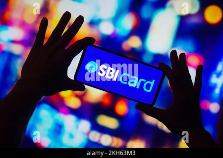 Brasilien. 23.. November 2022. In dieser Abbildung wird das SBI Card-Logo auf dem Smartphone-Bildschirm angezeigt. (Kreditbild: © Rafael Henrique/SOPA Bilder über ZUMA Press Wire) Stockfoto