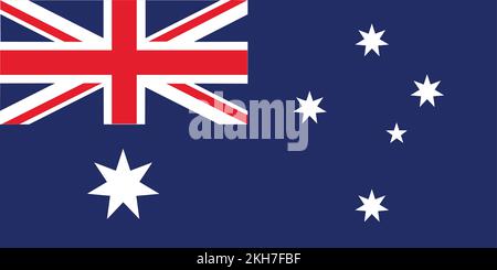 Die Nationalflagge Australiens. Vektordarstellung. Stock Vektor