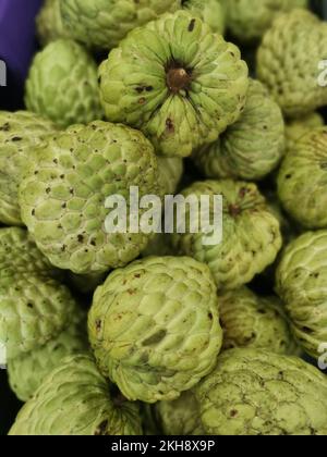 Viele frische thai annona Hydrid Früchte. Stockfoto