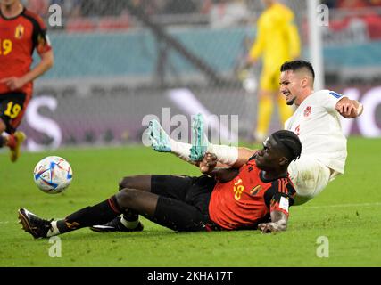 DOHA (KATAR), 11. Oktober 23/2022 – WORLD CUP/BELGIEN X CANADA Match zwischen den Auswahlen Belgiens und Kanadas für die erste Phase der Katar/FIFA-Weltmeisterschaft, die diesen Mittwoch bis Freitag (23) im Ahmad bin Al Stadium in Doha stattfindet. Foto: Andre Ricardo/AG. Rahmen (Andre Ricardo/Ag. Enquadrar/SPP) Kredit: SPP Sport Press Photo. Alamy Live News Stockfoto