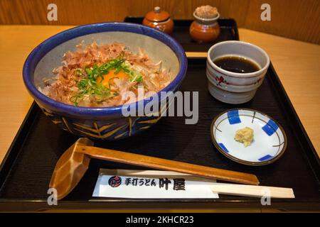 Köstliche udon-Nudeln von tsuke-Men in einem Restaurant in Tokio, Japan Stockfoto