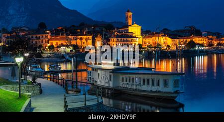Hafen von Baveno, Feriolo, Lago Maggiore, Piemont, Italien, Lago Maggiore, Baveno, Piemont, Italien, Europa Stockfoto