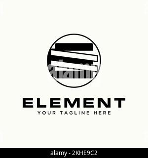 Einzigartiger Buchstabe oder Wort E Schriftart wie Bücher Stapel- oder Schraubenloch Bild Symbol Logo Design abstraktes Konzept Vektormaterial Initial oder Mechaniker Stock Vektor