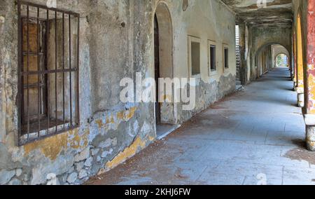 Verlorener Platz in Eleousa. Dorf auf der griechischen Insel Rhodos. Stockfoto