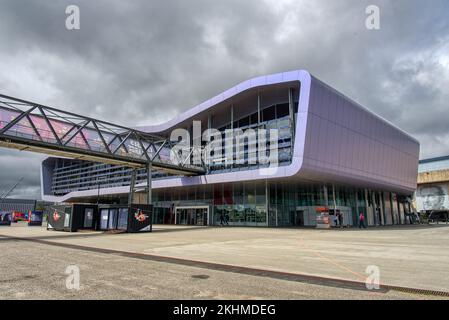 Das Museum Cite de la Voile Eric Tabarly in Lorient, Frankreich Stockfoto