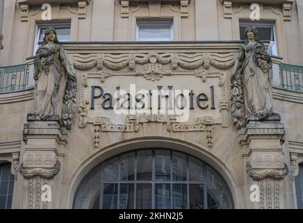 Palast Hotel, Kranzplatz, Wiesbaden, Hessen, Deutschland Stockfoto