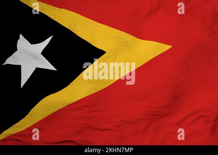 Nahaufnahme einer winkenden Flagge von Osttimor im 3D-Rendering. Stockfoto