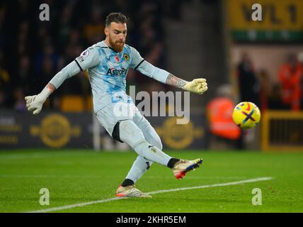 12. November 2022 - Wolverhampton Wanderers / Arsenal - Premier League - Molineux Wolverhampton Wanderers' Jose Sa während des Spiels gegen Arsenal. Bild : Mark Pain / Alamy Live News Stockfoto