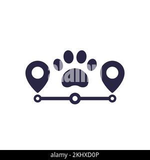 PET-Tracking-Symbol ist weiß Stock Vektor