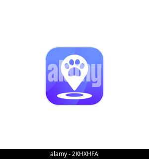 PET-Tracking-Vektorsymbol für Apps Stock Vektor
