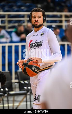 #34 KYLE WEEMS von Virtus Segafredo Bologna in Aktion während der Euroleague Runde 9, Spiel zwischen Panathinaikos Athen und Virtus Segafredo Bologna A. Stockfoto