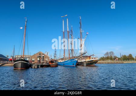 Den Helder, Niederlande. Oktober 2022. Die ehemalige Werft des Helders, heute Museumshafen Willemsoord. Hochwertige Fotos Stockfoto