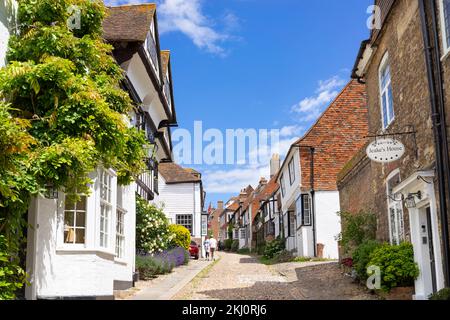 Rye East Sussex Rye Mermaid Street Historische Gebäude auf der Mermaid Street Rye Sussex England GB Europa Stockfoto