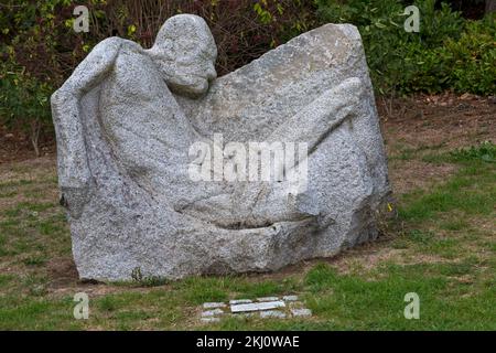 Skulptur der Kriegsveteranen in Milton Keynes, Buckinghamshire, Großbritannien, im September Stockfoto