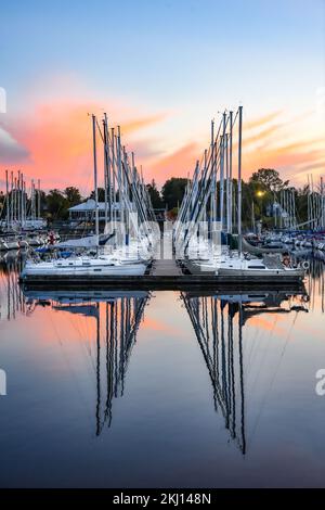 Marina im Nepean Sailing Club Stockfoto