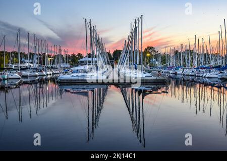 Marina im Nepean Sailing Club Stockfoto