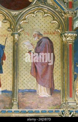 St. Thaddeus, Ikonostase in der griechisch-katholischen Kathedrale der Heiligen Dreifaltigkeit in Krizevci, Kroatien Stockfoto