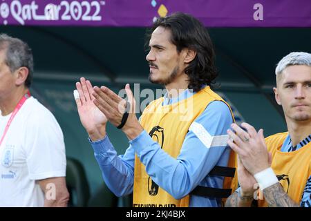 Edinson Cavani aus Uruguay während der FIFA-Weltmeisterschaft 2022, Fußballspiel der Gruppe H zwischen Uruguay und der Republik Korea am 24. November 2022 im Education City Stadium in Doha, Katar - Foto: Jean Catuffe/DPPI/LiveMedia Stockfoto