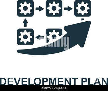 Symbol „Entwicklungsplan“. Einfarbiges einfaches Talent Development-Symbol für Vorlagen, Webdesign und Infografiken Stock Vektor