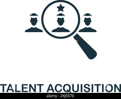 Symbol "Talentgewinnung". Einfarbiges einfaches Talent Development-Symbol für Vorlagen, Webdesign und Infografiken Stock Vektor