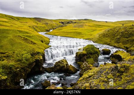 Fosstorfufoss Wasserfälle in der Nähe der skogafoss Wasserfälle in island Stockfoto