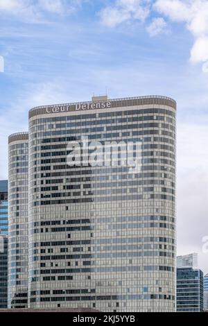 Cœur Défense Büro Wolkenkratzer in La Défense, Paris, Frankreich Stockfoto