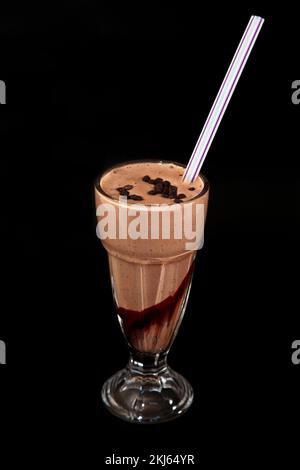 Bilder von Säften und Smoothies mit Donuts Stockfoto