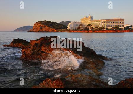 Santa Eulalia at Dawn, Ibiza, Balearen, Spanien. Stockfoto