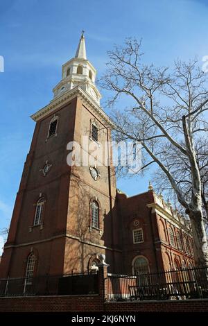 Christ Church vertikal - Philadelphia Stockfoto