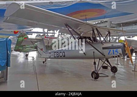 Deutschland, Bayern, Schleissheim: D-EBCQ Brunswick LF-1 Zaunkoenig (c/n V-2), erbaut von den Studenten der Universität Brunswick im Deutschen Museum FL Stockfoto