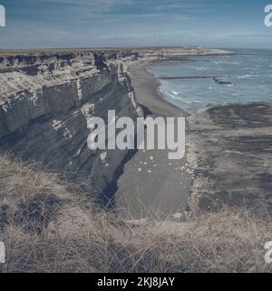 Caleta Valdes Landescape, Halbinsel Valdes chubut Provinz Patagonien Argentinien Stockfoto