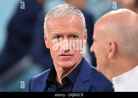 Coach Didier DESCHAMPS (FRA), Einzelbild, Einzelmotiv, Porträt, Porträt, Porträt. Spiel 5, Gruppe D Frankreich (FRA) – Australien (AUS) 4-1, am 22. 11. 2022, Al Janoub Stadium. Fußball-Weltmeisterschaft 20122 in Katar ab 20,11. - 18.12.2022? Stockfoto