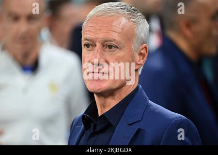 Coach Didier DESCHAMPS (FRA), Einzelbild, Einzelmotiv, Porträt, Porträt, Porträt. Spiel 5, Gruppe D Frankreich (FRA) – Australien (AUS) 4-1, am 22. 11. 2022, Al Janoub Stadium. Fußball-Weltmeisterschaft 20122 in Katar ab 20,11. - 18.12.2022? Stockfoto